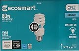 UPC 762148265603 product image for EcoSmart 60W Equivalent 5000K Spiral CFL Light Bulb, Daylight (40-Pack) | upcitemdb.com