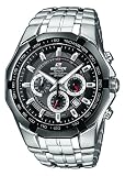 Casio Edifice EF-540D-1AVEF Men’s Analog Quartz Watch with Chronograph and Steel Bracelet, Black