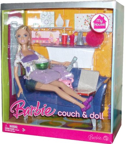 51ChBS8982L Barbie My House 12 Inch Fashion Doll   Couch and Doll with Barbie Doll, Furnitures, Plus Lots of Accessories