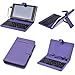 Faux Leather Case with Standard USB Keyboard for 7-Inch Android Tablet PC-Purple