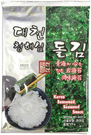 DYSS Seasoned Seaweed Rock Laver Nori 10 packs 0.7 oz each
