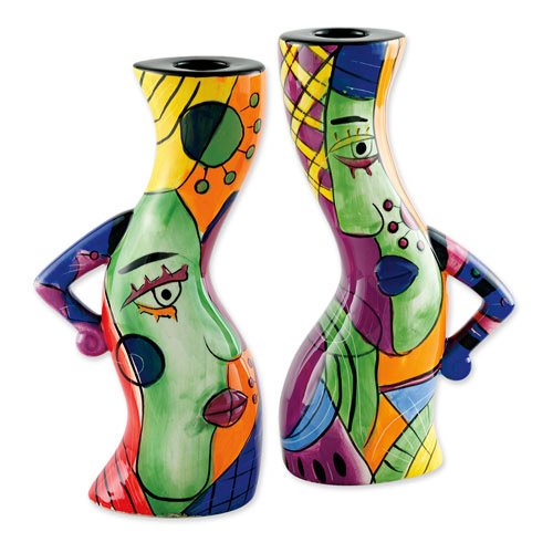Ceramic 8 Museum Candlesticks