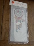 Vintage KACHINA IRON ON - Sun dancer with red and green rattles. By A-Big-B Creation, Phoenix, Arizona. 9" x 3.75". Instruction Sheet included