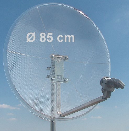 Metronic 498257 VENUSIS, LNB universale + parabola trasparente SRC 85 cm