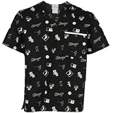 Chicago White Sox Black All Over Print Scrub Top