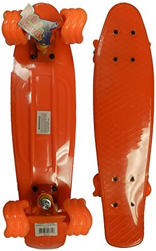 RETRO BOARDS Youth Square Series Skateboards, Orange, 22"