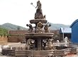 Metropolitan Galleries JBF701 Large Neptune Fountain Light Brown Marble