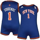 adidas New York Knicks #1 Amar'e Stoudemire Infant Revolution Replica Jersey Creeper-Royal Blue (12 Months)