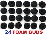 24 Pack Foam Earbud Earpad Ear Bud Pad Replacement Sponge Covers for Earphone, MP3 MP4 Ipod Iphone Itouch Ipad Headsets. Gadgetbrat TM-USA