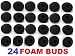 24 Pack Foam Earbud Earpad Ear Bud Pad Replacement Sponge Covers for Earphone, MP3 MP4 Ipod Iphone Itouch Ipad Headsets