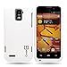 CoverON® Hard Rubberized Slim Case for ZTE Warp 4G LTE - with Cover Removal Pry Tool - White