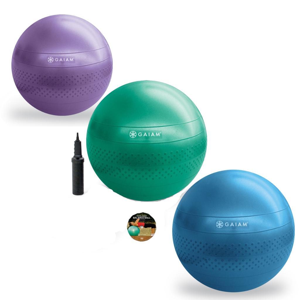 Gaiam Total Body Balance Ball Kit (75cm) Exercise Balls