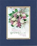 For Romance - The greatest happiness grows from the deepest love . . . 8 x 10 Inches Biblical/Religious Verses set in Double Beveled Matting (Blue On Gold) - A Timeless and Priceless Poetry Keepsake Collection