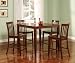 Kitchen & Housewares : 5pcs Contemporary Walnut Finish Counter Height Dining Room Set