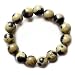 Dalmation Jasper Gemstone Beads Stretch Ring, 4mm Beads