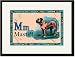 Black Framed/Matted Print 17x23, Mastiff