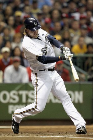 St Louis Cardinals v Milwaukee Brewers - Playoffs Game Six, Milwaukee, WI - October 16: Corey Hart Photographic Poster Print by Jonathan Daniel, 8x12