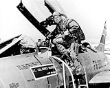 Pilot Chuck Yeager & F-100 Super Sabre 8x10 Silver Halide Photo Print