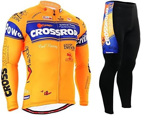 Fixgear Outdoor Cycling MTB Compression Tights Bright Jersey & Pants Bike Suit f_d034 Black+Yellow L