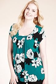 Plus Floral Print Honeycomb Top with Stay New