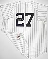 Joe Girardi New York Yankees Autographed White Pinstripe #27 Replica Majestic Jersey