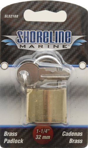 Shoreline Marine Brass Padlock, 1-1/4-Inch