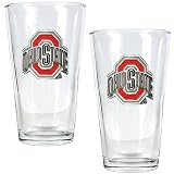 Great American Products Ohio State Buckeyes 2 Piece Pint Ale Glass Set