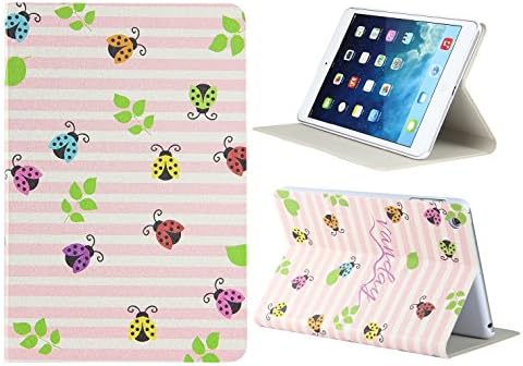 VanDay Booming Flower Pattern Ultra Slim PU Case Cover for Apple iPad Mini Mini 2 with Smart Cover Auto Wake / Sleep (Ladybug)