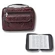 Embassy Alligator Embossed Burgundy Genuine Leather Bible Cover