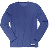 TAIGA Men's Lightweight Polartec Power-Dry Long-sleeved Crew Undershirt, Denim, MADE IN CANADA