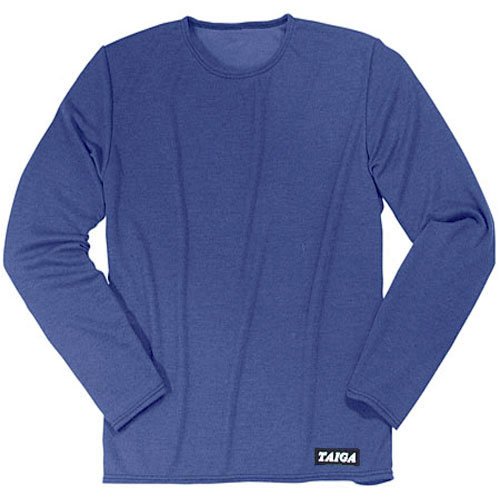TAIGA Men's Lightweight Polartec Power-Dry Long-sleeved Crew Undershirt, Denim, MADE IN CANADA