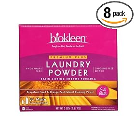 Biokleen Premium Plus Laundry Powder, 5-Lb. Boxes (Case of 8)