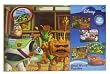 Disney 24 Piece Real Wood Puzzles (Set of 4) and Wood Storage Box- Disney Set of 4 Puzzles
