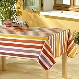 Nappe Toile ciree sorbet prune rouge rectangle 140x240cm