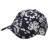 Hawaiian Flower Print Cap #3-Navy W31S57B