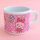 うさももちゃん メラミン食器 持ち手付き コップ マグ リボン柄