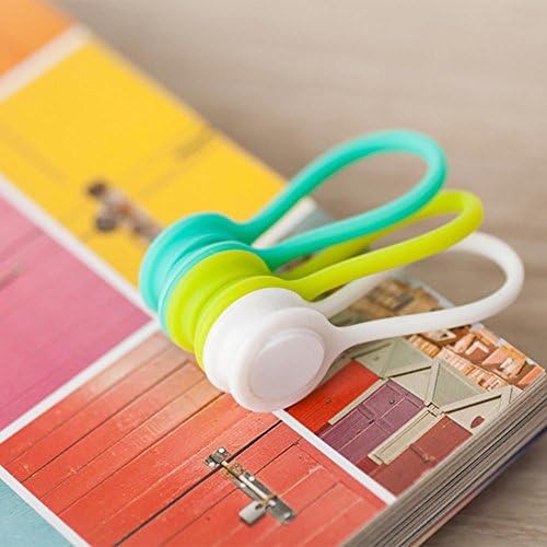 Soft Silicone Earbud Cord Wire Winder Cable Winder, Cute Convenient with carry / Headphone Earphone Cord Management /Set of 3 Assorted Colors