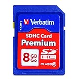 Verbatim Premium 8 GB SDHC Flash Memory Card, Class 6 (96318)