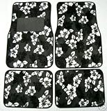 Black Grey Hawaiian Hibiscus Carpet Front & Rear Car Truck Floor Mats 51Ci7gOCb3L. SL160 Black Grey Hawaiian Hibiscus Carpet Front & Rear Car Truck Floor Mats