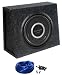 Package: Pioneer TS-SW3001S2 12" 1500 Watt Shallow Mount Flat Series Car Subwoofer + Atrend E12ST Single 12" Sealed Car / Truck Subwoofer Enclosure + Single Enclosure Wire Kit With 14 Gauge Speaker Wire + Screws + Spade Terminals