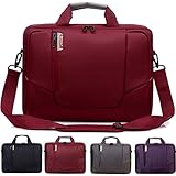BRINCH(TM) 15.6 inch New Soft Nylon Waterproof Laptop Computer Case Cover Sleeve Shoulder Strap Bag with Side Pockets Handles and Detachable for Macbook Pro Retina 15 inch Mini Asus/DELL/HP/Samsung ,Colour Red