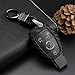 M.JVisun Soft Silicone Rubber Carbon Fiber Texture Cover Protector For Mercedes-Benz Fob, Car Key Fob Case For Mercedes A C E S Class GLK CLA GLA GLC GLE CLS SLK AMG E260l C200l - Black-Weave Keychain