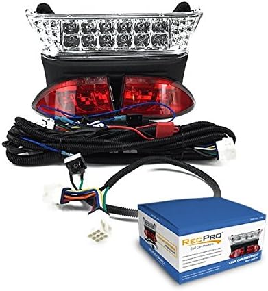 RecPro CLUB CAR PRECEDENT GAS GOLF CART LIGHT KIT ALL LED LIGHT KIT W/ LED HEAD LIGHTS &amp; LED TAIL LIGHTS 08.5-UP