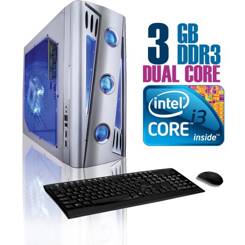 CybertronPC X-Cruiser 2 CIAN1120SSL, Silver, Intel Core i3 Dual Core 2.93GHz, 3GB DDR3, 500GB Hard Drive, DVDRW w/LightScribe, Radeon HD4350, All-In-One Card Reader, 400 Watt Power Supply, No O/S, 1 Year Parts & Labor Warranty