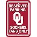 NCAA Oklahoma Sooners 12-by-18 inch Plastic Parking Sign