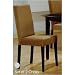 Set of 2 Brown Microfiber Parsons Dining Chairs