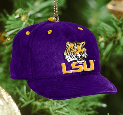NCAA Louisiana State Fightin Tigers Baseball Cap Ornament