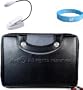 Amazon Kindle 2 Package:Black Leather Carrying Case for Amazon Kindle 2 + Amazon Kindle 2 Clip-On Light + Courage*Wisdom Wristband (Amazon Kindle not included)