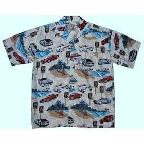 Ford Mustang Cars Route 66 Hawaiian Shirt