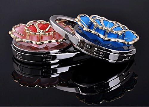 GC Elegant Lady Folding Purse Handbag Holders Bag Hook Hanger Crystal Rose Yellow Color JSD04